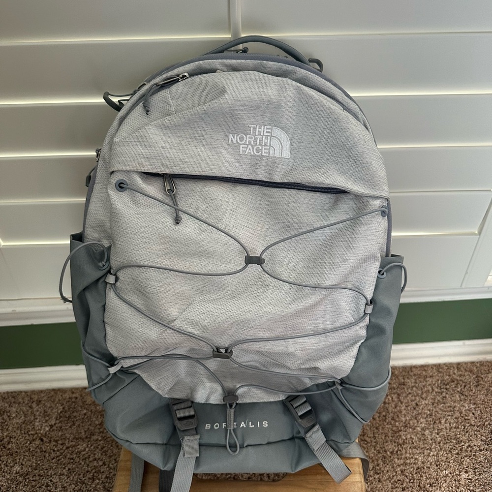 The North Face Light Gray Backpack